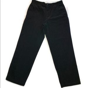 Structure Black Corduroy Pants (Flat Front,Cuffed)